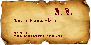Macsa Napsugár névjegykártya